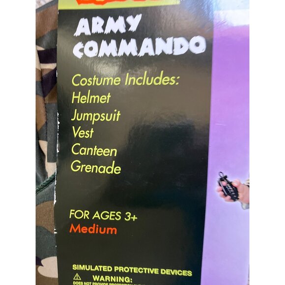 Totally Ghoul Army/ Military Halloween Costume Dress Up Fantasy Play- Size Mediu - Picture 3 of 12